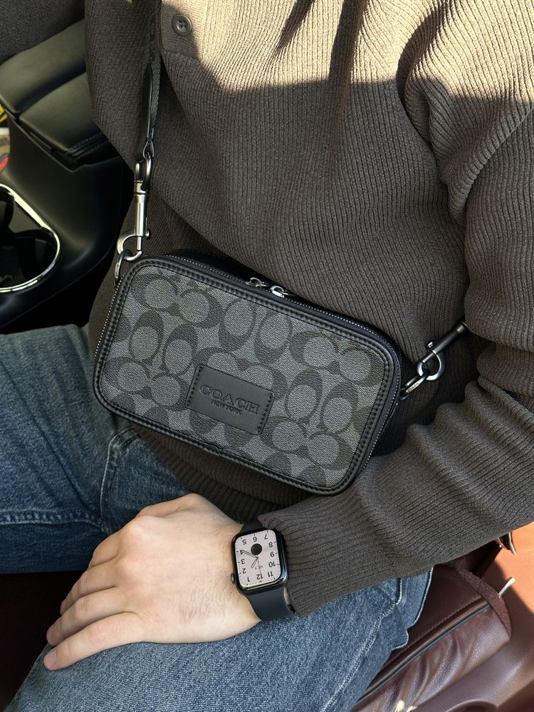 Мужская сумка Coach чоловіча сумка месенджер барсетка через плече
