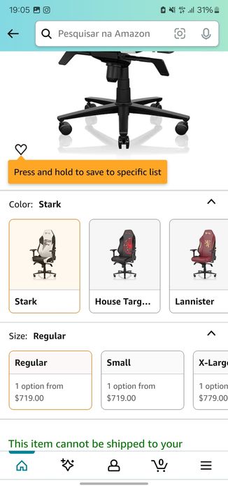 Cadeira gaming secret lab