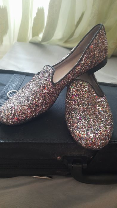 Туфлі жіночі, блискучі  італьянські