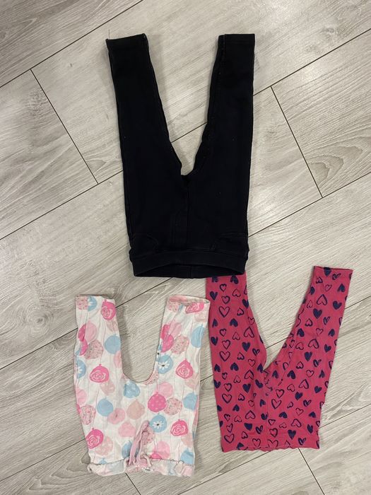 Zestaw dla dziewczynki 80-86 cm. Spodnie i bluzki z dlugim rekawem.