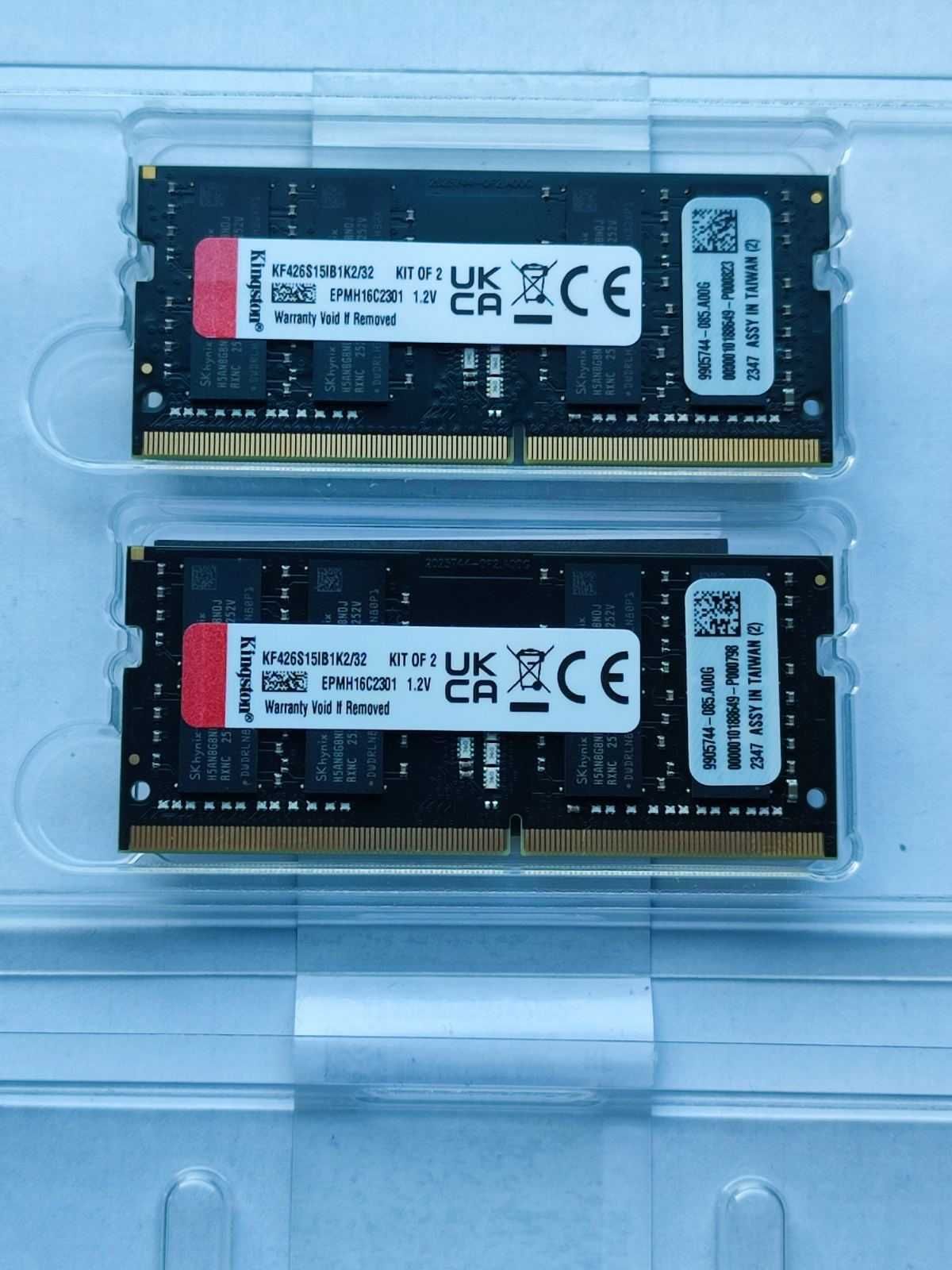 ОЗУ SODIMM DDR4 Hynix 16Gb (2x8), SODIMM DDR4 Kingston 32Gb (2x16)