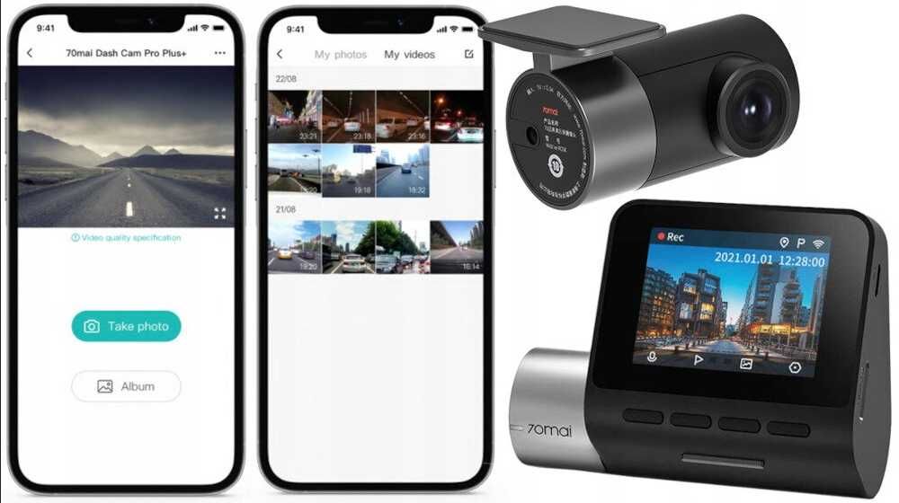 Wideorejestrator 70mai A500s Dash Cam + Tylna Kamera RC06