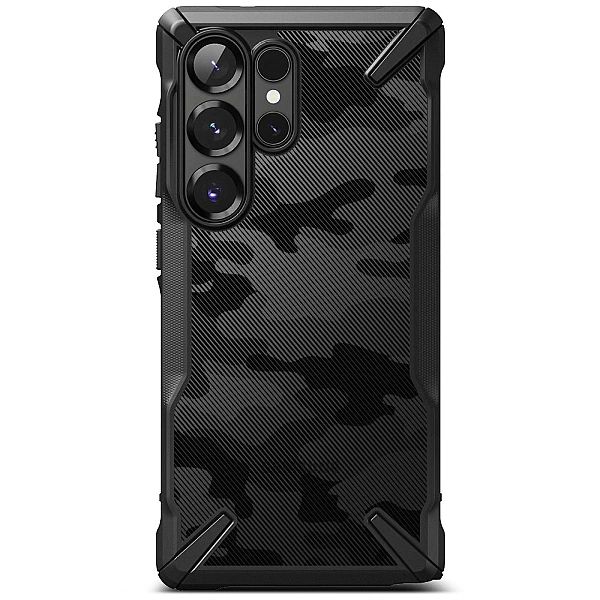 Etui Ringke Fusion X na Samsung Galaxy S25 Ultra - czarny camo