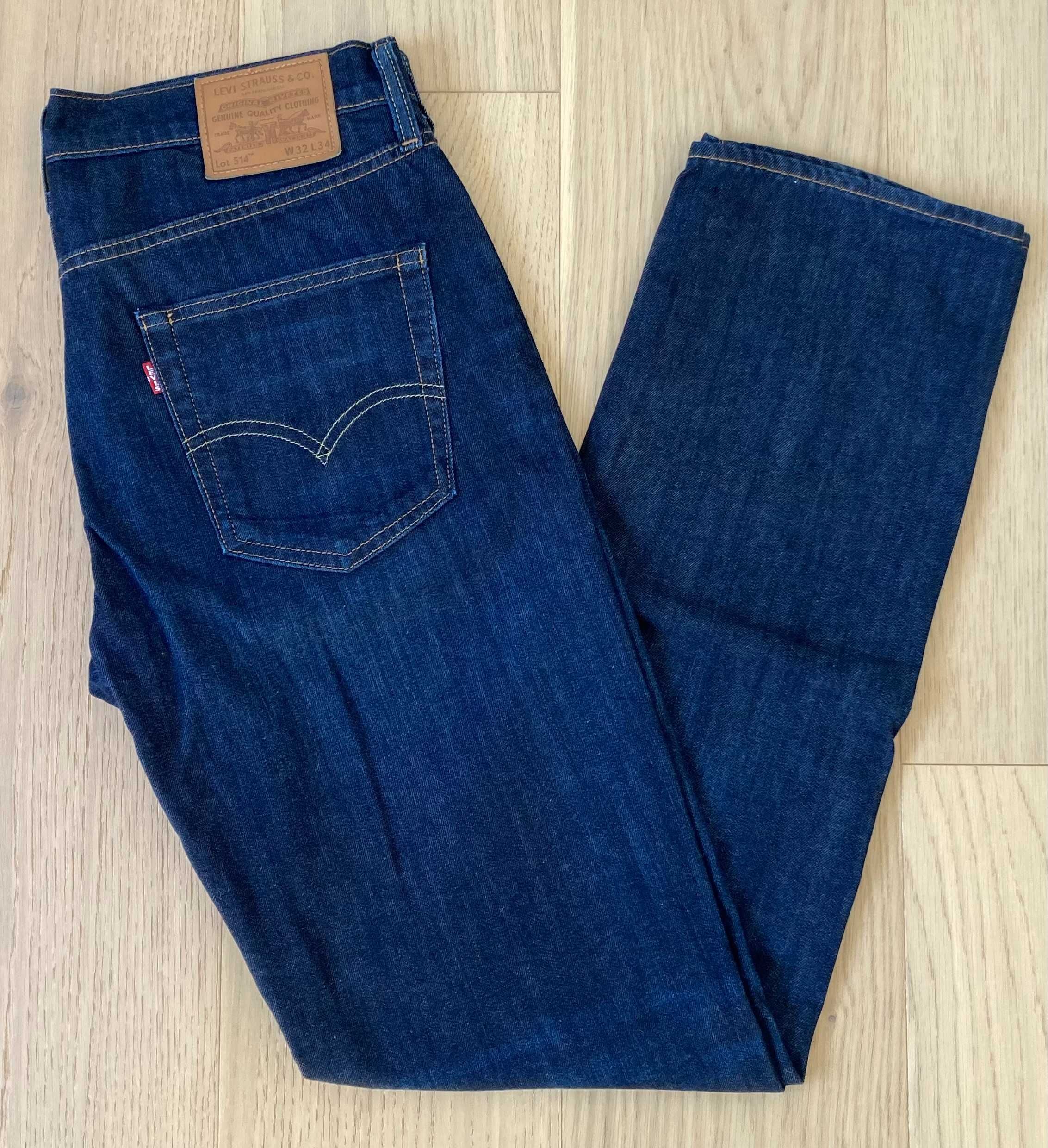 Spodnie jeansowe granatowe W32 L34 Levi's Levis 514