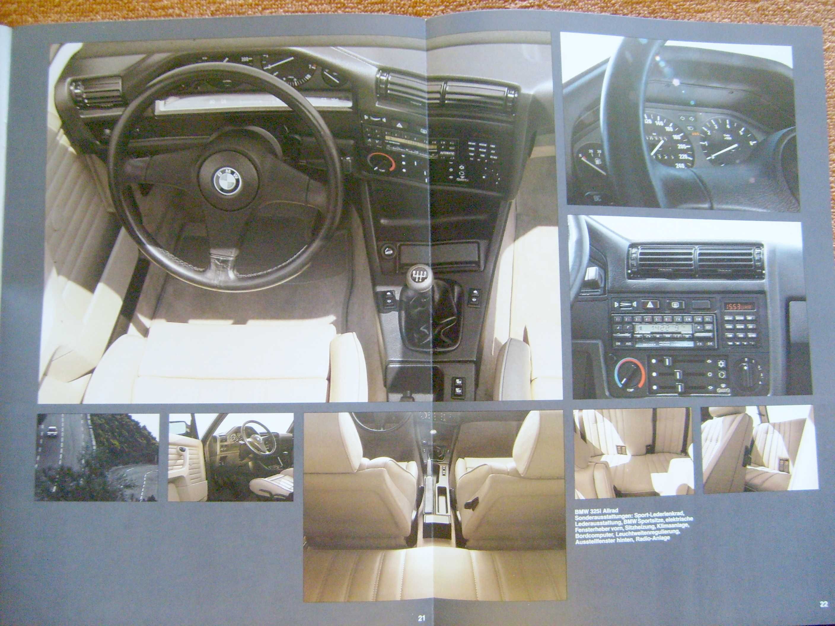 BMW 3 E30 - 325i Allrad 1985 prospekt 26 stron *Wyprzedaż kolekcji !