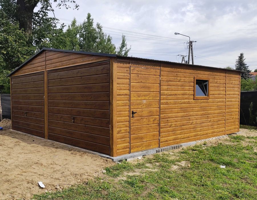 Premium GARAŻ  Złoty dąb  6x5 Dowóz i montaż Profil ocynk