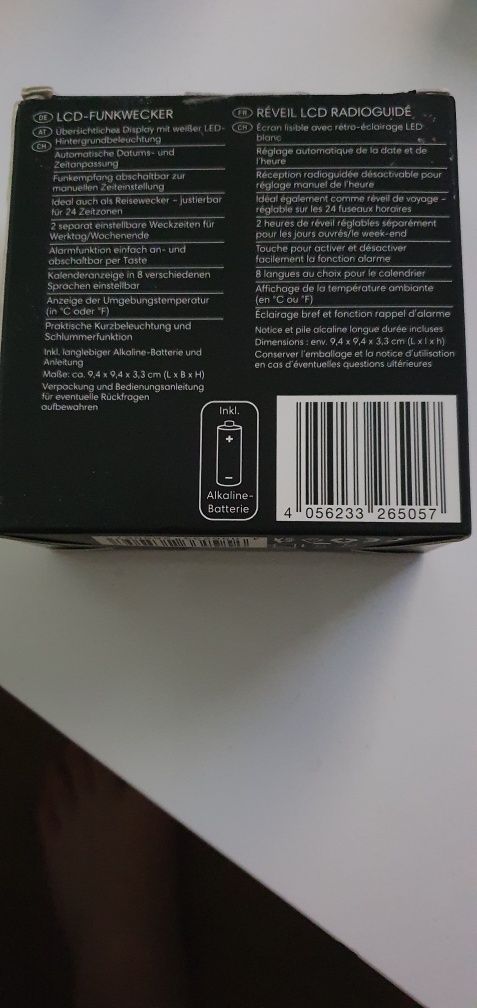 Budzik LCD bezprzewodowy odbior tylko osobisty