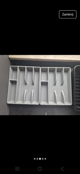 Akcesoria kuchenne ociekacz i 3x pojemniki na sztućce