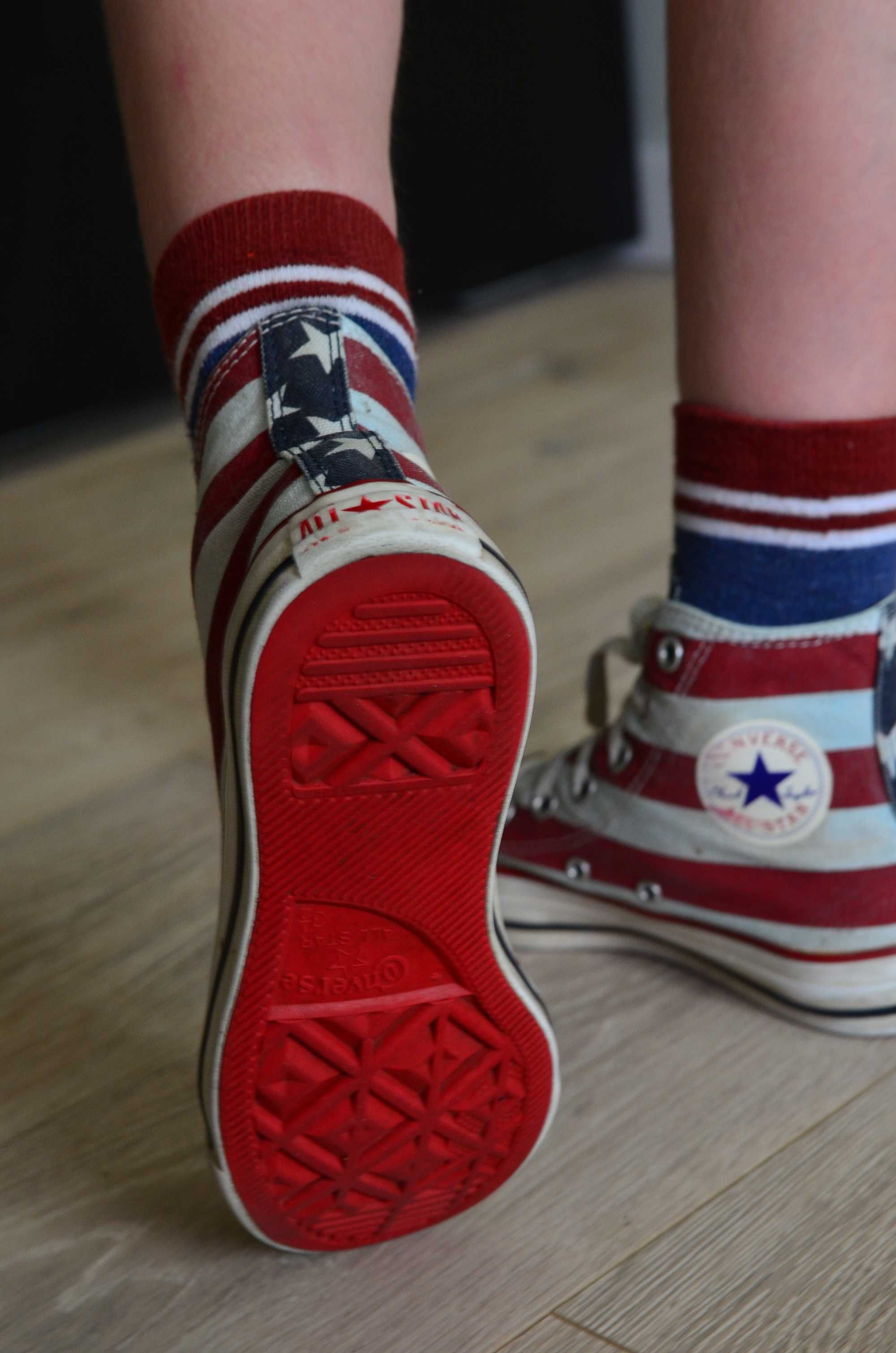 Trampki Converse buty dziecięce, młodzieżowe rozm. 36 flaga USA