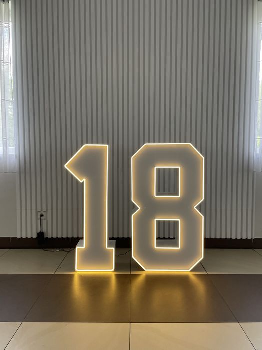 Cyfra Neon 18 Dekoracja Led