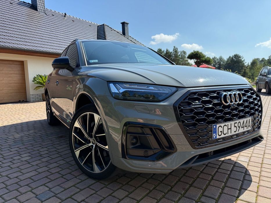 Audi Q5 Sportback S-line • 4x4 • 204 KM • Serwisowany. Jeden Właściel. 8x Alu