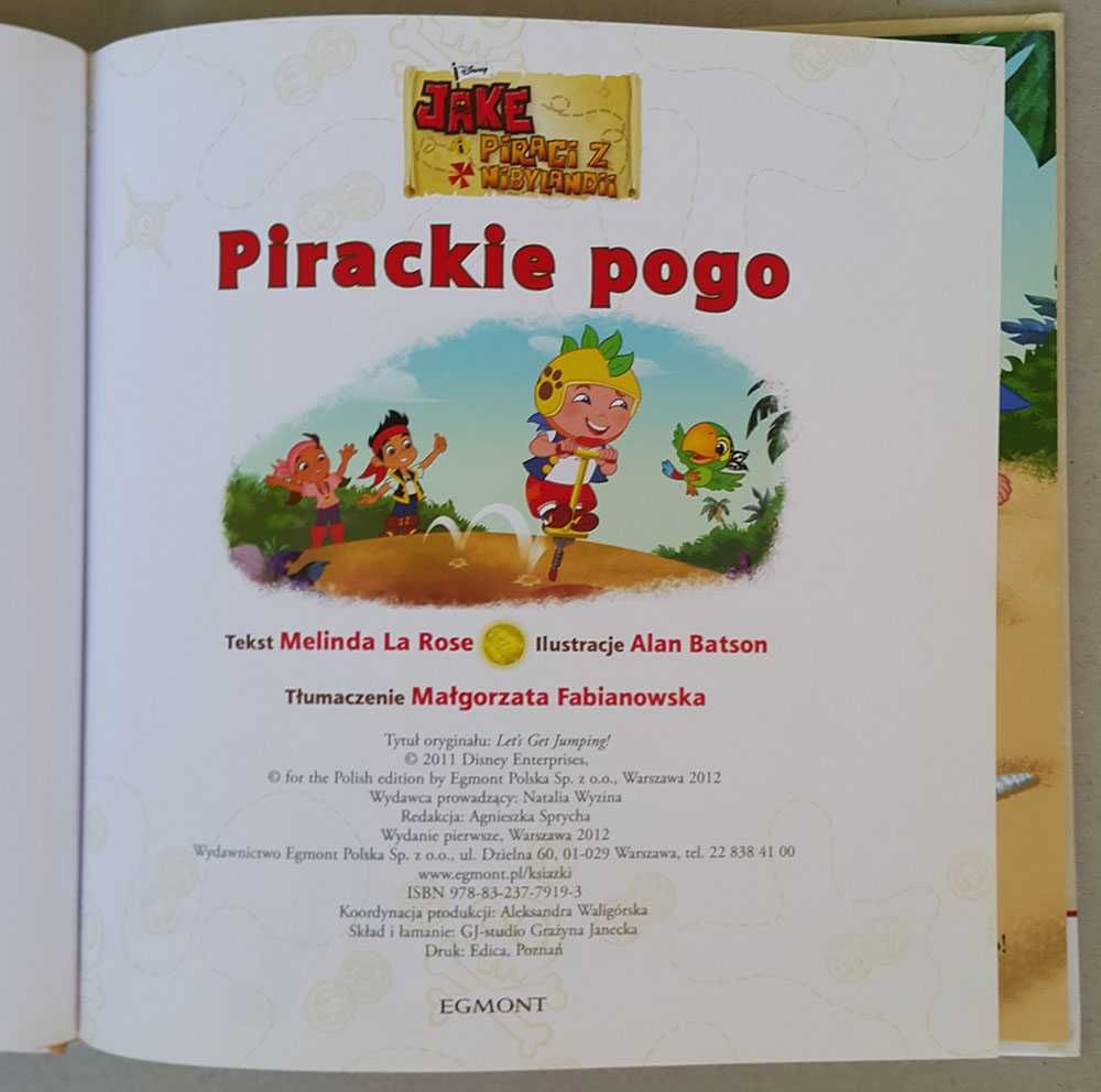 Pirat Jake i piraci z Nibylandii. Pirackie pogo Disney Junior Egmont