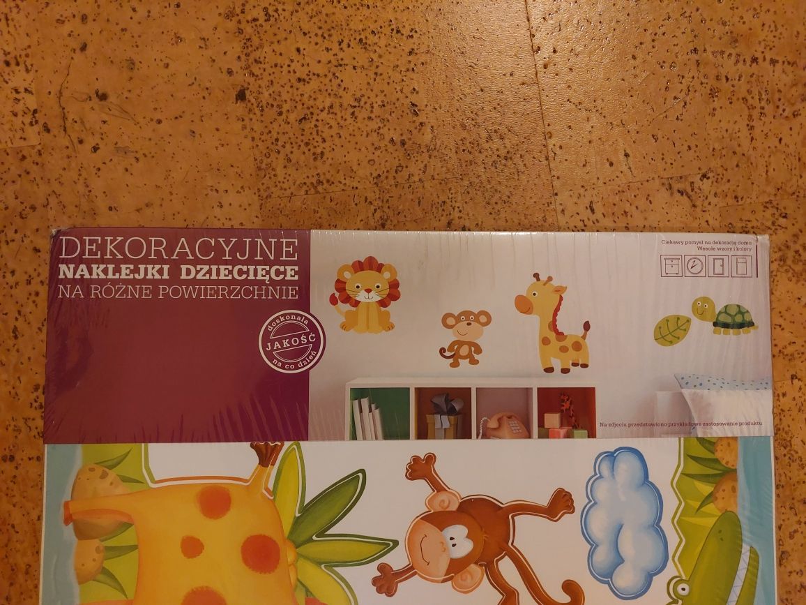 Naklejki dekoracyjne dziecięce ścienne zwierzęta nowe