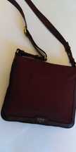 FOSSIL nowa torebka torebeczka bordo skóra 22x24 cm super tanio