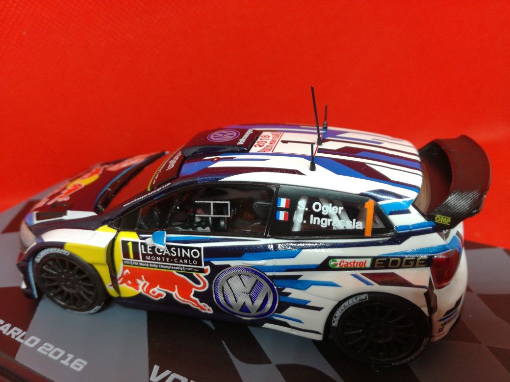 Miniatura 1/43 VW Polo R WRC Ogier RMCarlo 2016