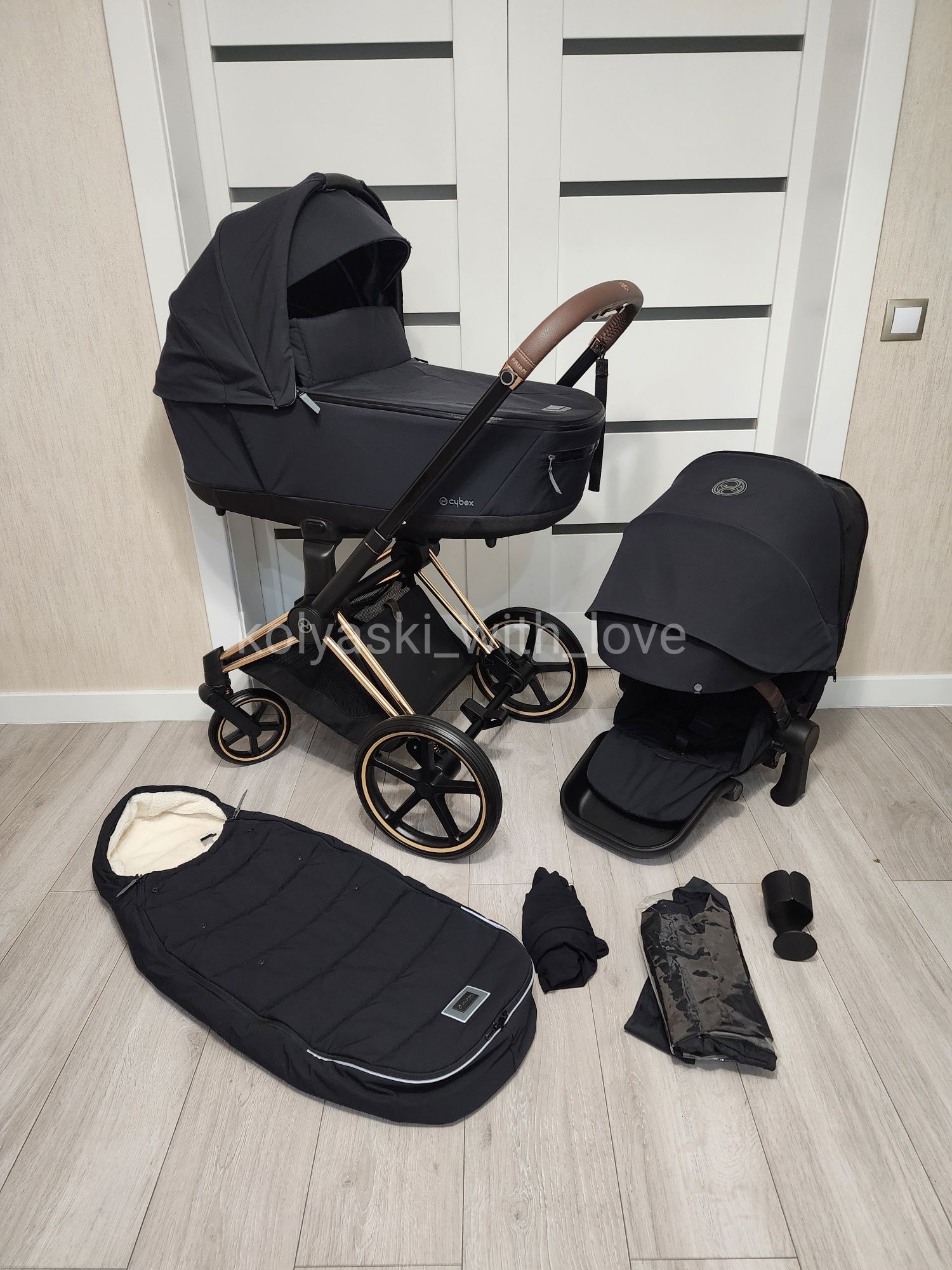 2024 Cybex Priam 4.0 sepia black Сайбекс Пріам чорна візочок візок