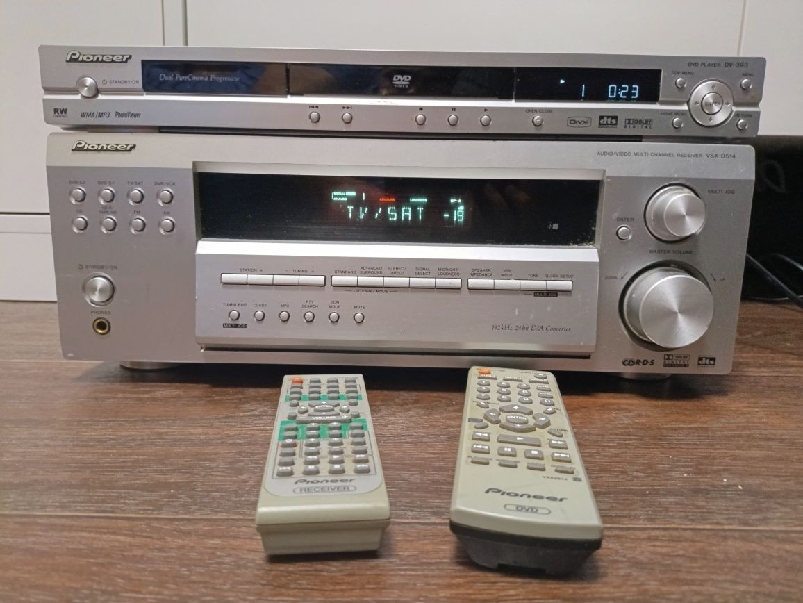 Ресівер Pioneer VSX-D514 и Dvd плеер