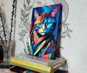 Оригінальний подарунок. Картина з котиком. Друк картин, фото, AI