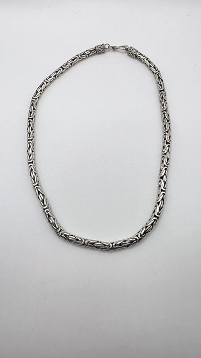 Srebrny Łańcuch Łańcuszek Splot Królewski Próba 925