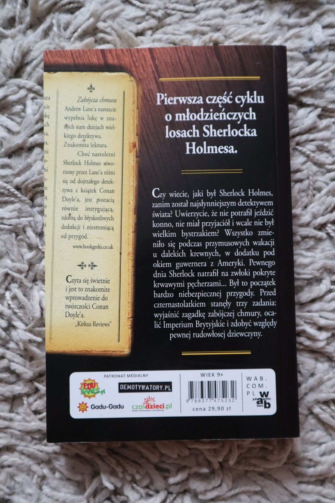 Młody Sherlock Holmes Zabójcza Chmura Andrew Lane