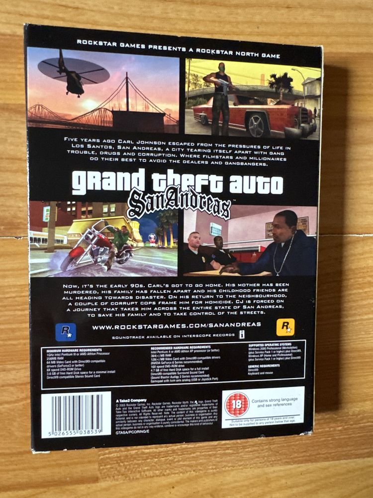 Grand Theft Auto San Andreas PC ENG premierowe nowe bez folii