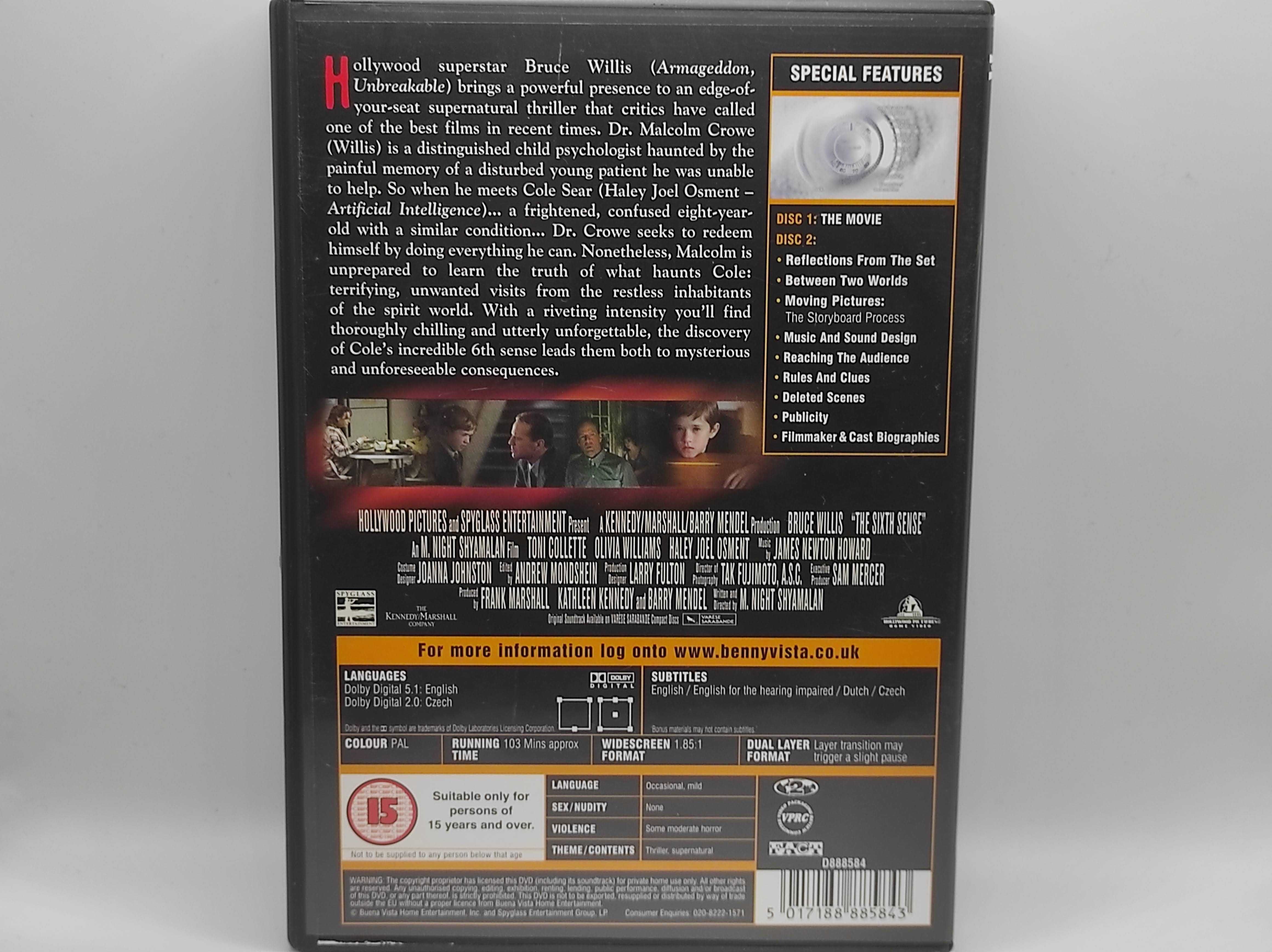 Film DVD the six sense (szósty zmysł) 2xDVD