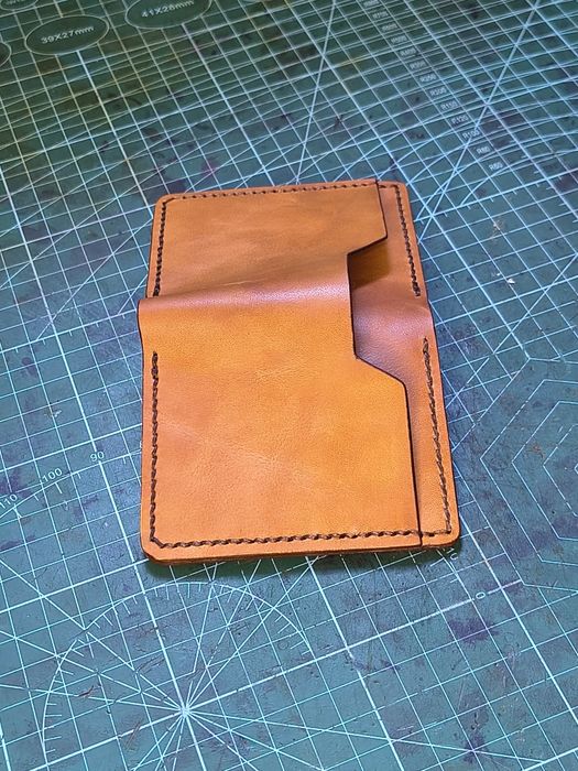 CashCardHolder portfel na 4+ karty i gotówkę. Skóra, ręcznie robiony