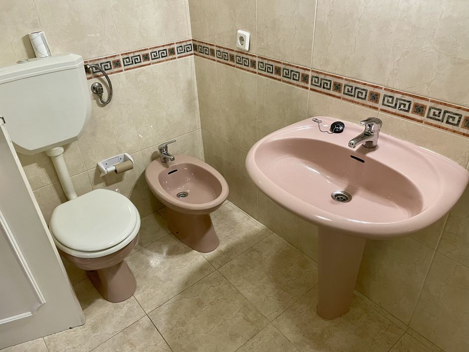 Sanita C/Autoclismo Exterior Bidê e Pia Rosa Queimado