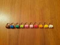 Anel c/ peça lego:branco,rosa,verde,amarelo,azul,verde,vermelho,castan