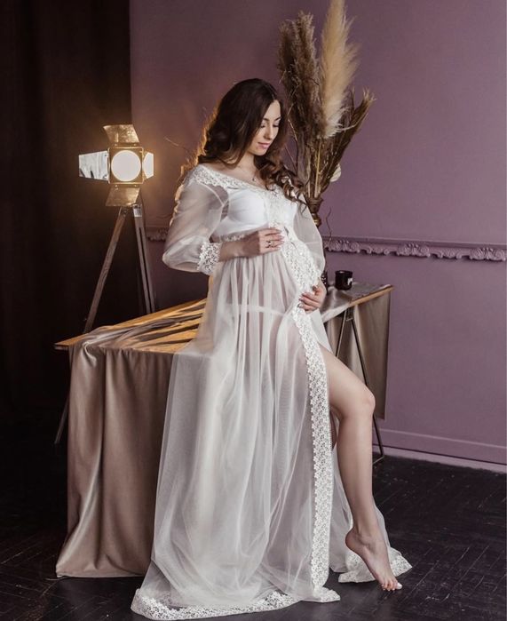 Пенюар для вагітних | наречених, халатик для ранку нареченої