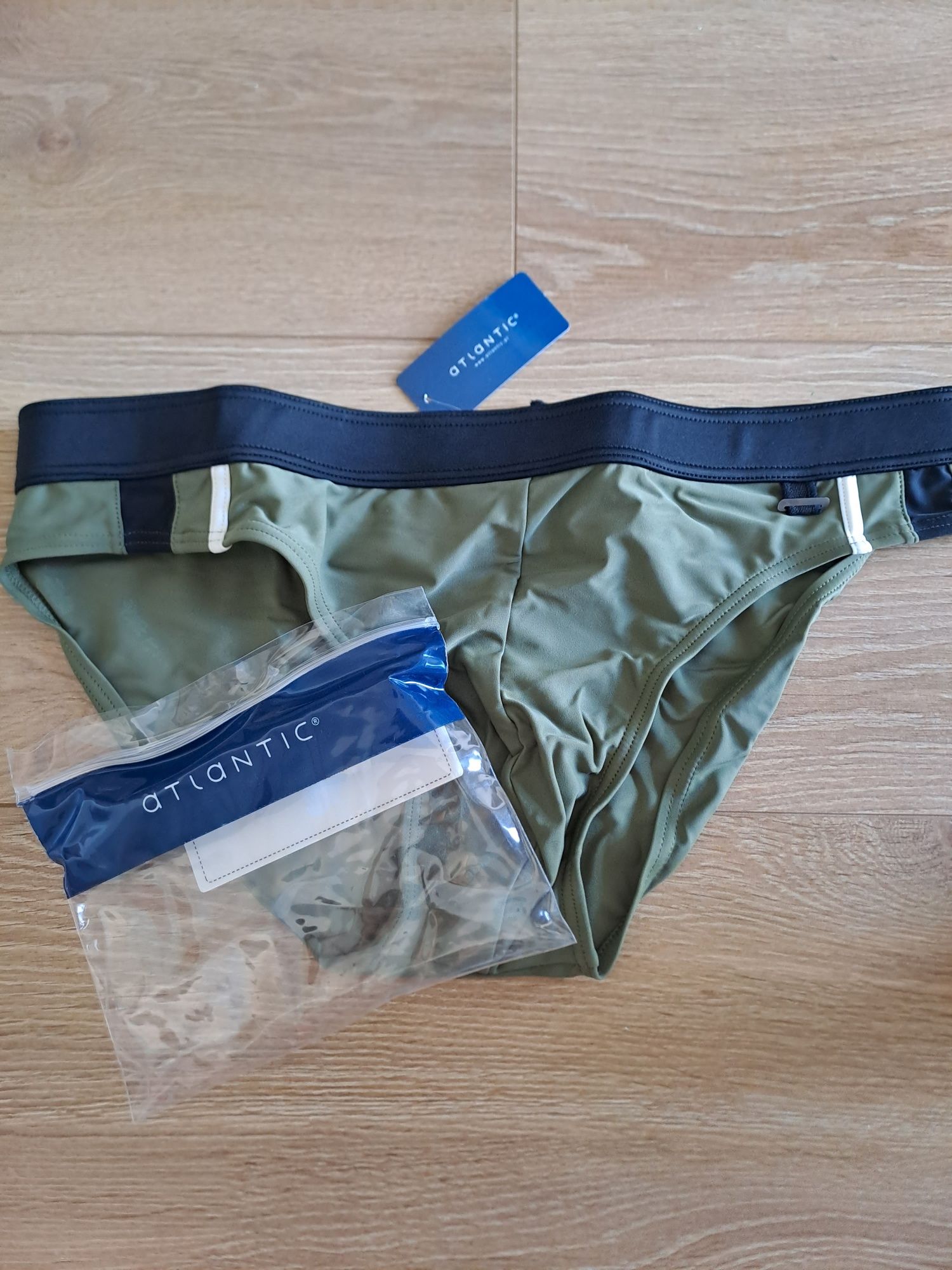 2+1 Kąpielówki męskie Atlantic, rozmiar XL, kolor khaki