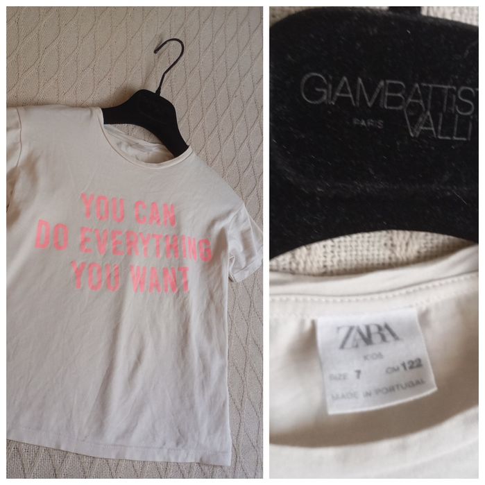 ZARA 7L koszulka z napisem you can do everything you want