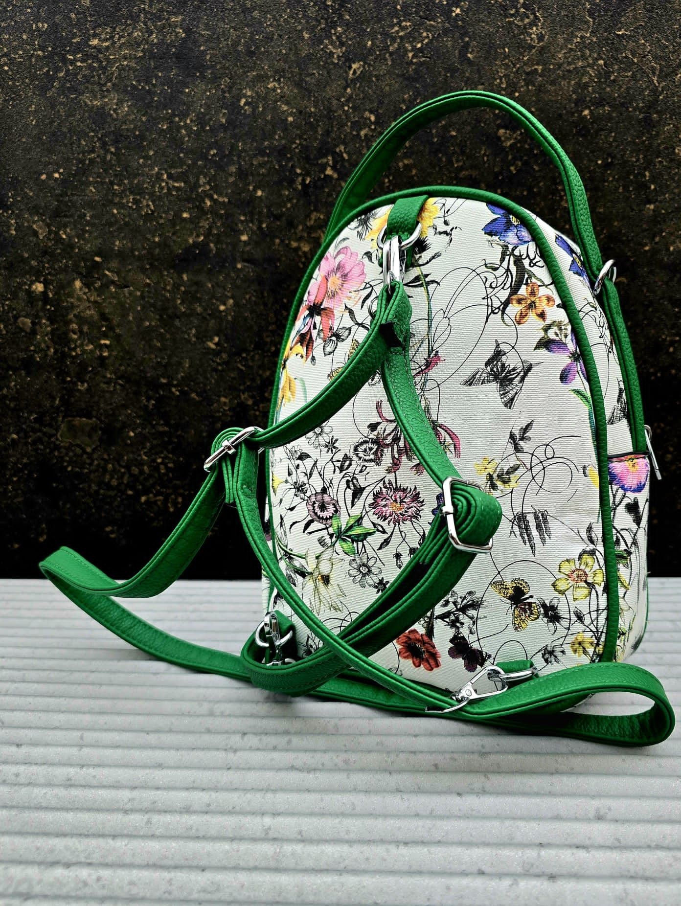 Piękny damski plecak marki Marco Contti nowy kwiaty