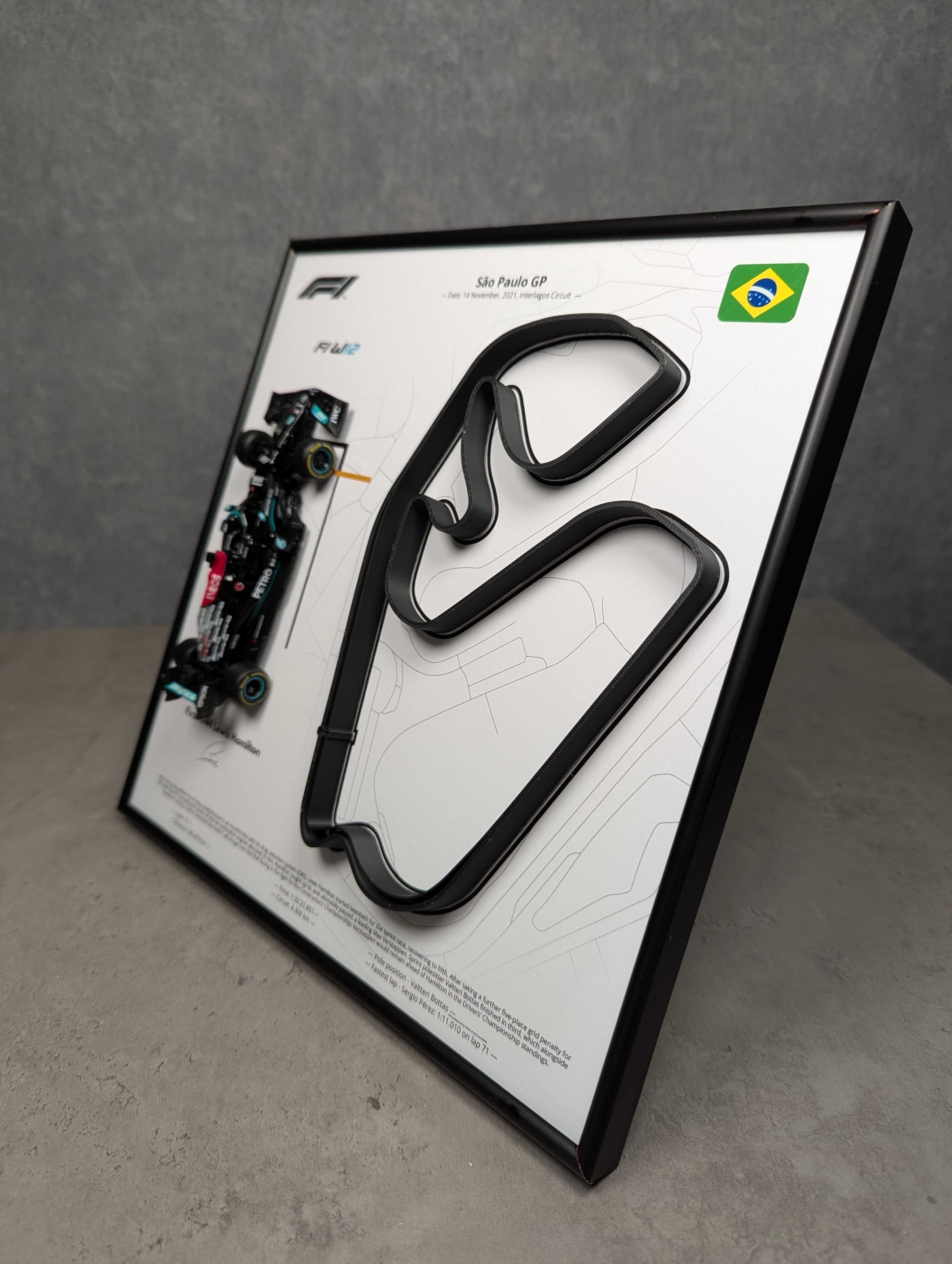 Bburago з Рамкою 2в1 з F1 W12 Mercedes 2021 #44 Lewis Hamilton
