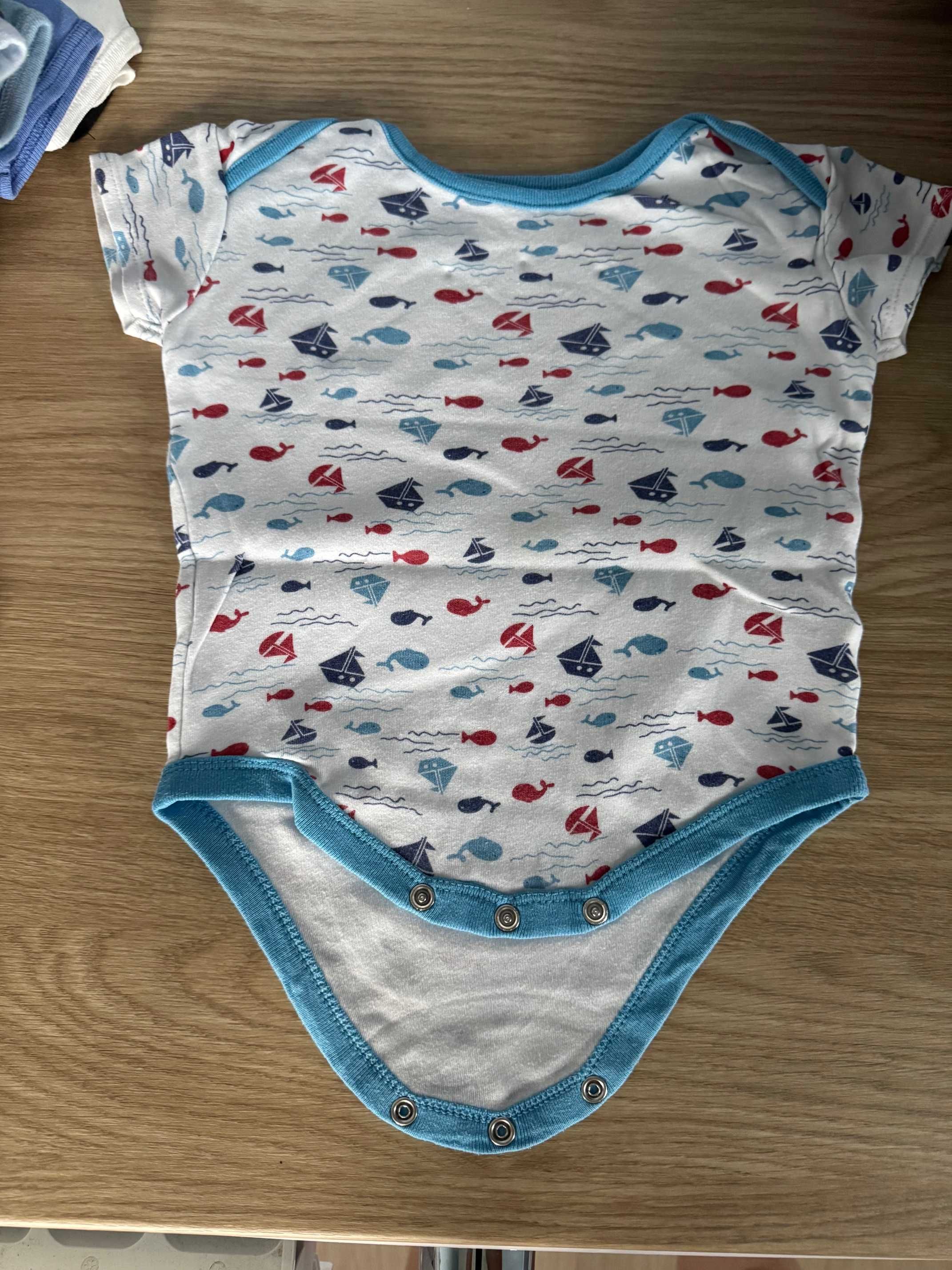 Body dziecięce chłopięce rozmiary 68-80 10 szt.