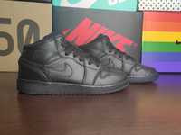 Buty Nike Air Jordan 1 Mid 37.5 EU 23.5 cm Black czarne Aj1