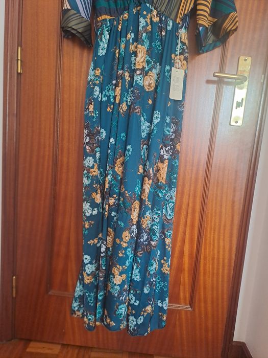 Vestido comprido estampado