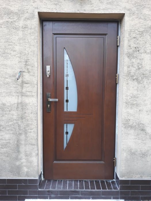 Drzwi zewnętrzne drewniane ocieplane od ręki 78mm Czyste powietrze