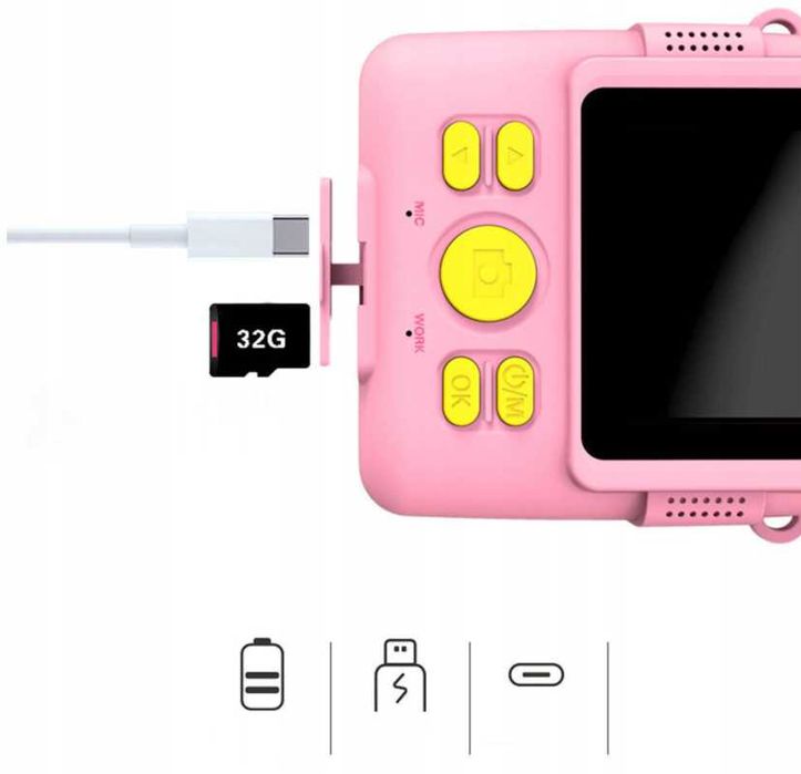 Aparat Fotograficzny Dla Dzieci Cyfrowy Z Drukarką + Wkłady WYPRZEDAŻ