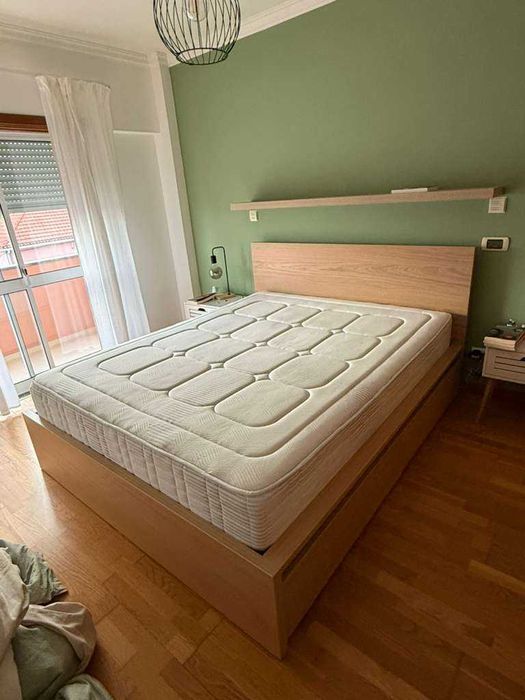 Cama MALM IKEA (160X200) + Colchão Confort Plus COLREIS