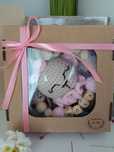 Zawieszka do smoczka plus gryzak grzechotka handmade personalizacja