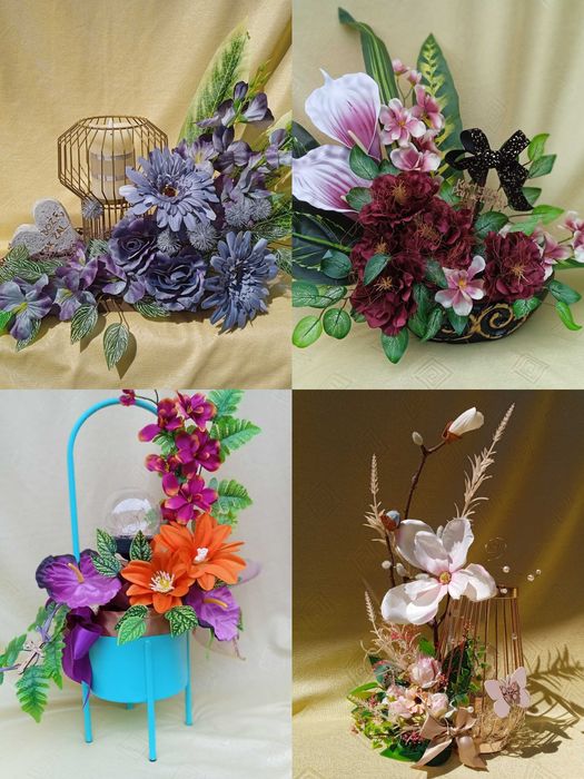 Kompozycje kwiatowe, stroiki funeralne, na cmentarz, nagrobkowe