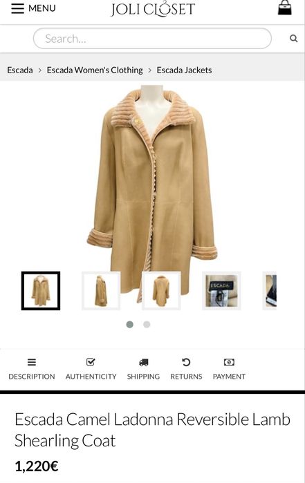 Escada ориг. Стильная дубленка пальто