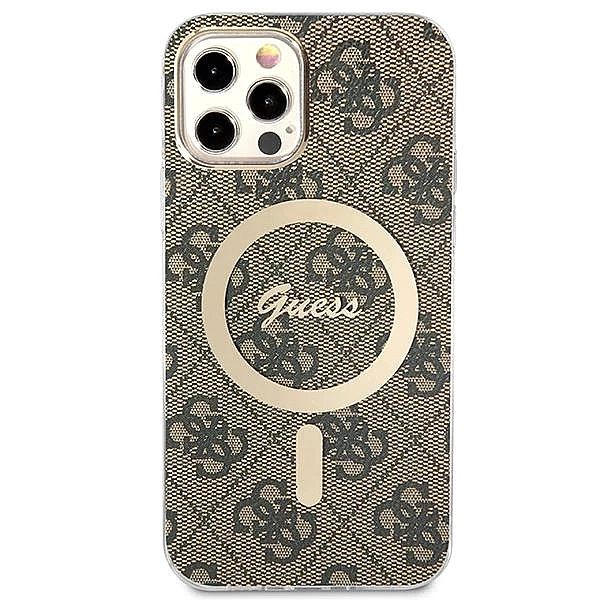 Etui Guess 4G Print MagSafe na iPhone 12 / iPhone 12 Pro + ładowarka i