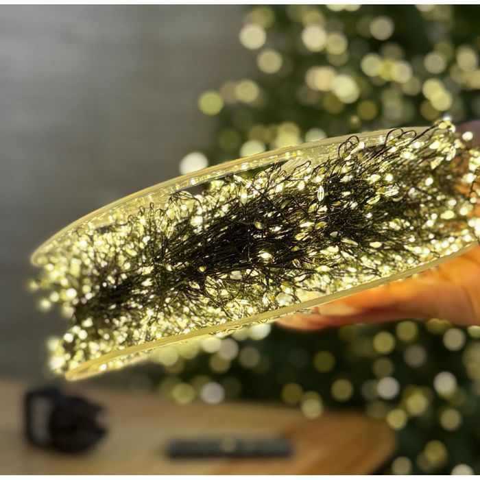 Мишура гирлянда-нить 100м, 50 м и 30 м теплый свет (премиум качества)