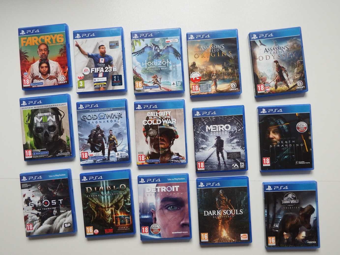 GRY PS4 PS5 GTA5 RDR2 Wiedźmin Spiderman Diablo Hitman COD GOW