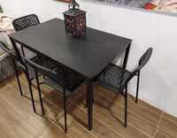 Conjunto mesa + 4 cadeiras preto