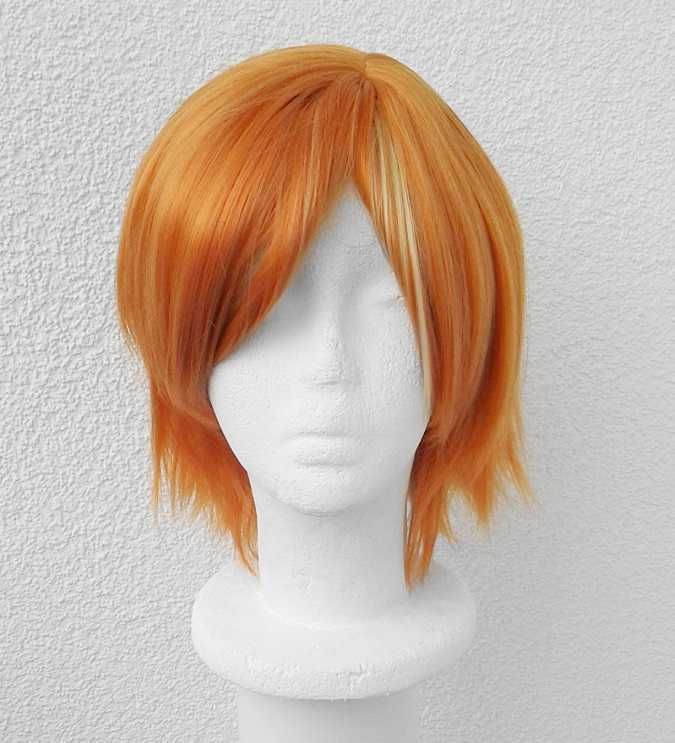 Ruda krótka peruka pomarańczowa wig Shinonome Akito Project Sekai