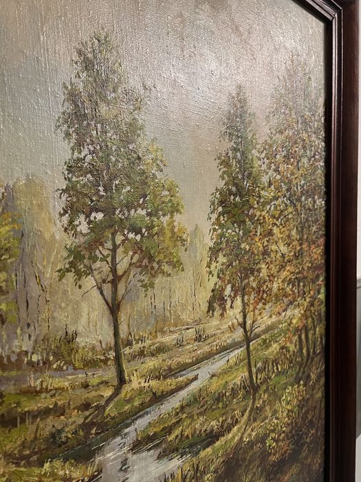 Piękny obraz olejny obrazek Natura