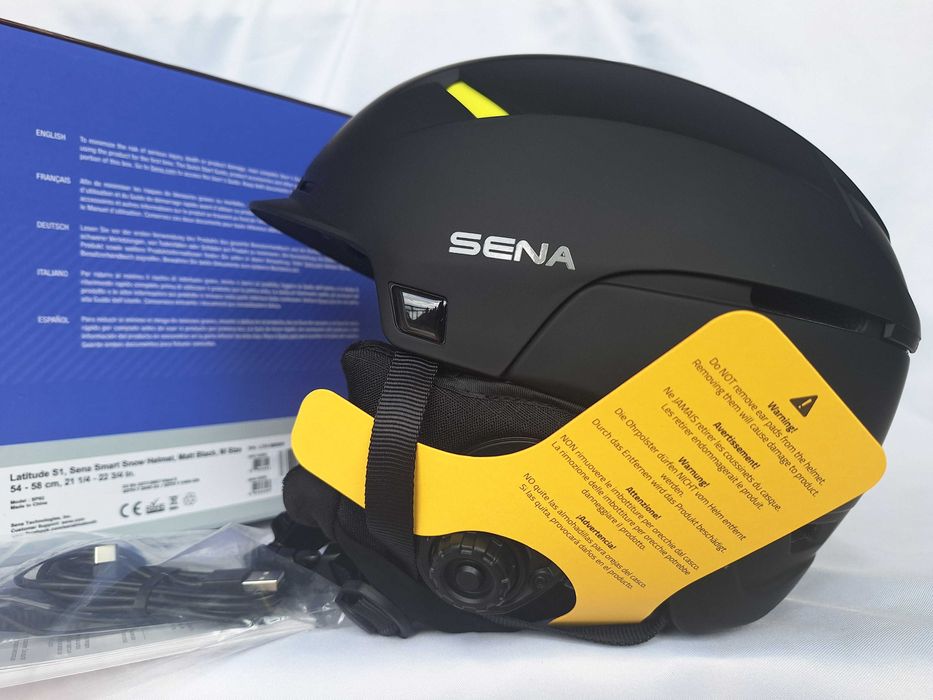 Kask Narciarski Sena Smart Latitude S1 Matt Black M 54-58cm Interkom